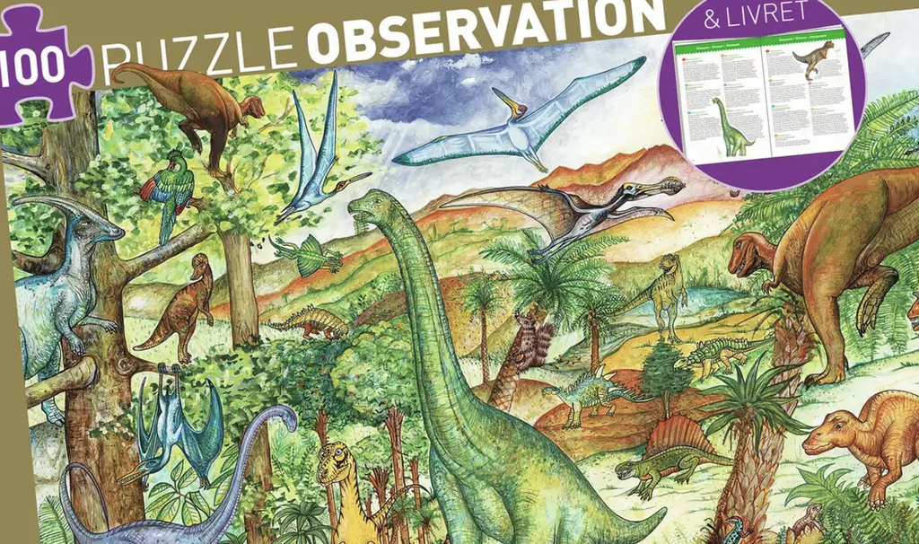 Puzzle d'observation - Les dinosaures