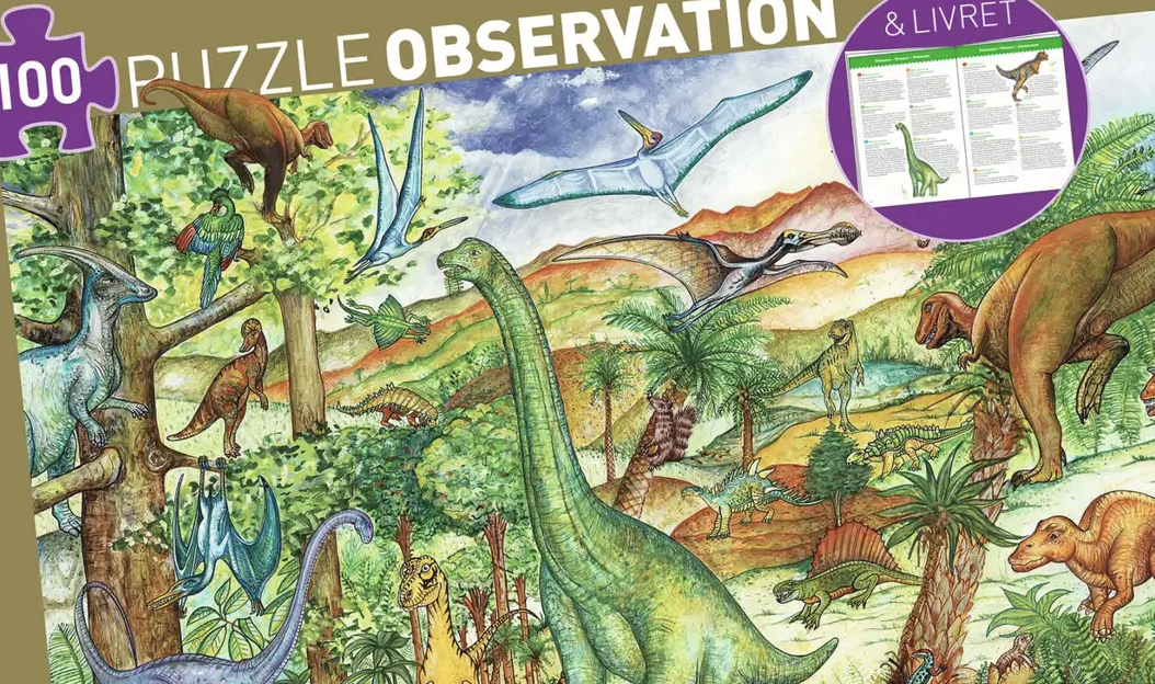 Puzzle d'observation - Les dinosaures