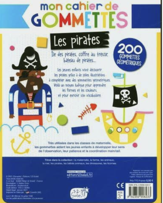 Mon cahier de gommettes - Les pirates