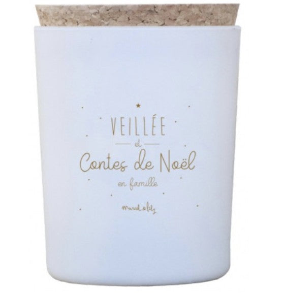 Bougie « veillée et contes de Noël » - Orange / cannelle
