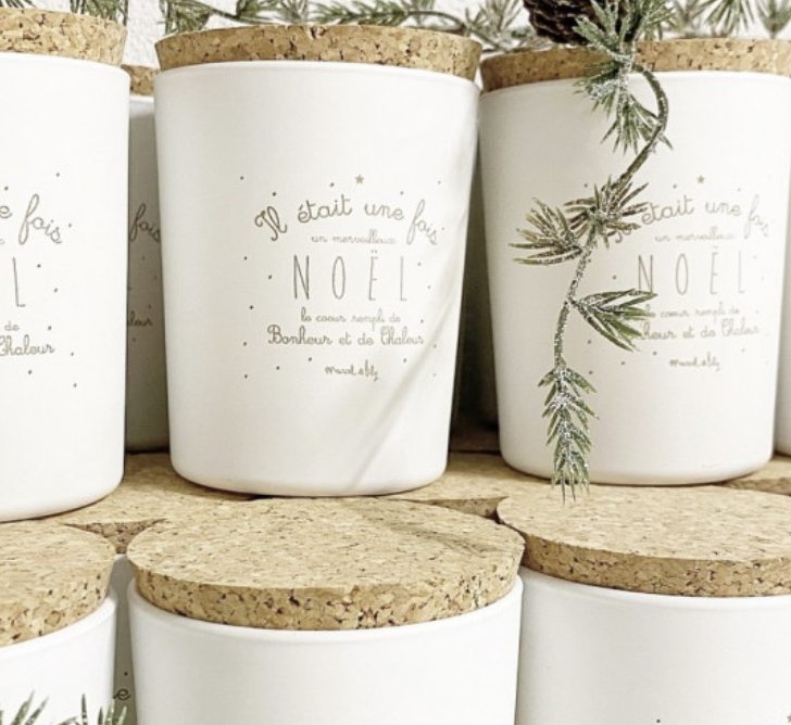 Bougie " Il était une fois un merveilleux Noël"