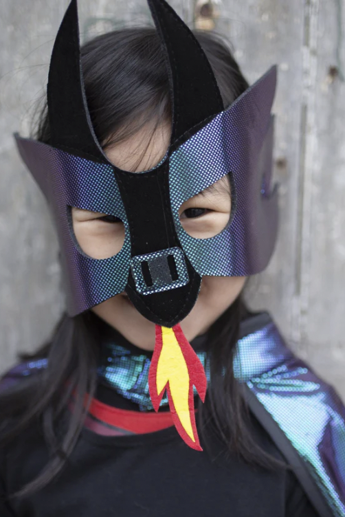 Déguisement - Dragon Masque et Cape Réversible - T 5/6 Ans