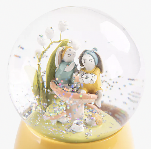 Boule à neige musicale - Trois petits lapins