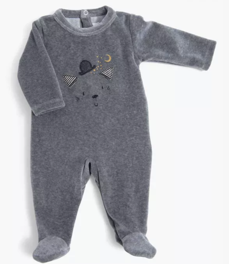 Pyjama Velours - Les Moustaches - différentes tailles