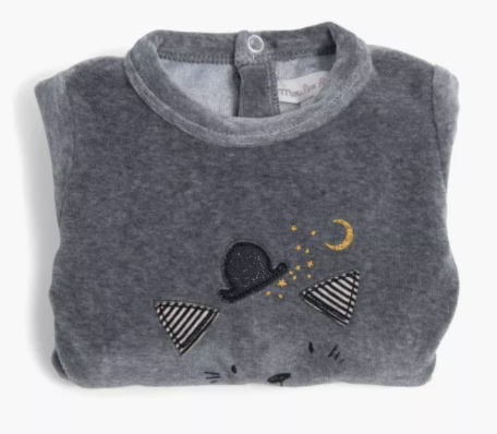 Pyjama Velours - Les Moustaches - différentes tailles