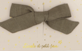 Barrette noeud princesse - Lin kaki