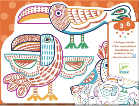 Coloriages à révéler - Famille sauvages