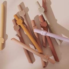 Pailles silicones réutilisables - rose