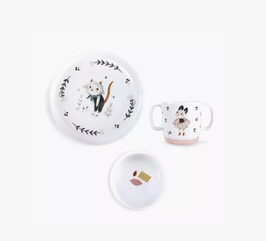 Set vaisselle porcelaine-Apres la pluie