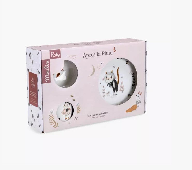 Set vaisselle porcelaine-Apres la pluie