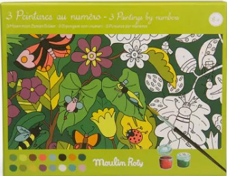 Peinture au numéro-Botaniste-Le jardin du moulin