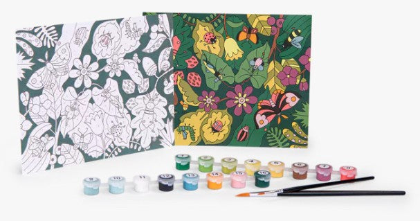 Peinture au numéro-Botaniste-Le jardin du moulin