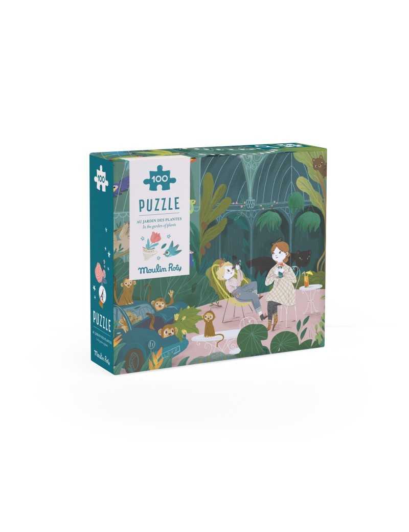 Puzzle au jardin des plantes 100 pcs - les parisiennes