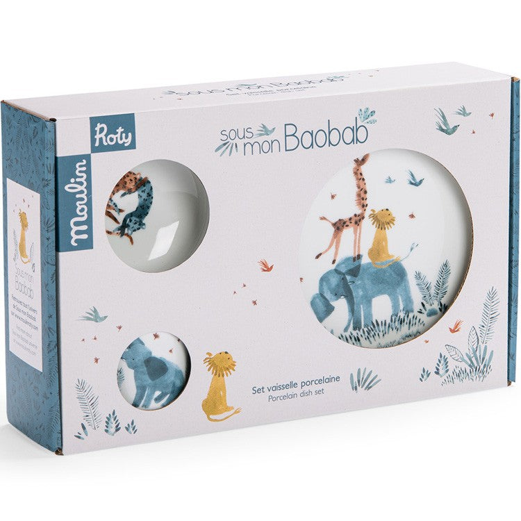 Set vaisselle porcelaine - sous mon baobab