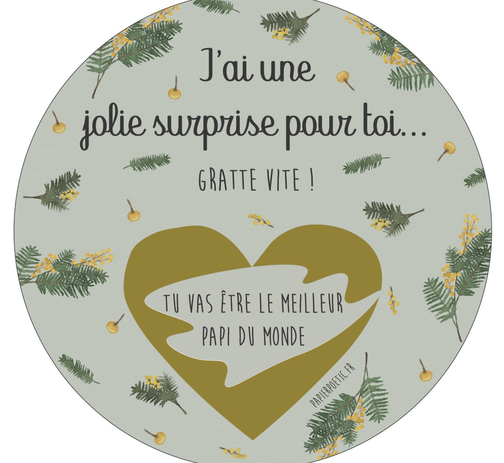 Carte ronde à gratter-papi