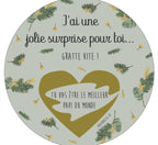 Carte ronde à gratter-papi