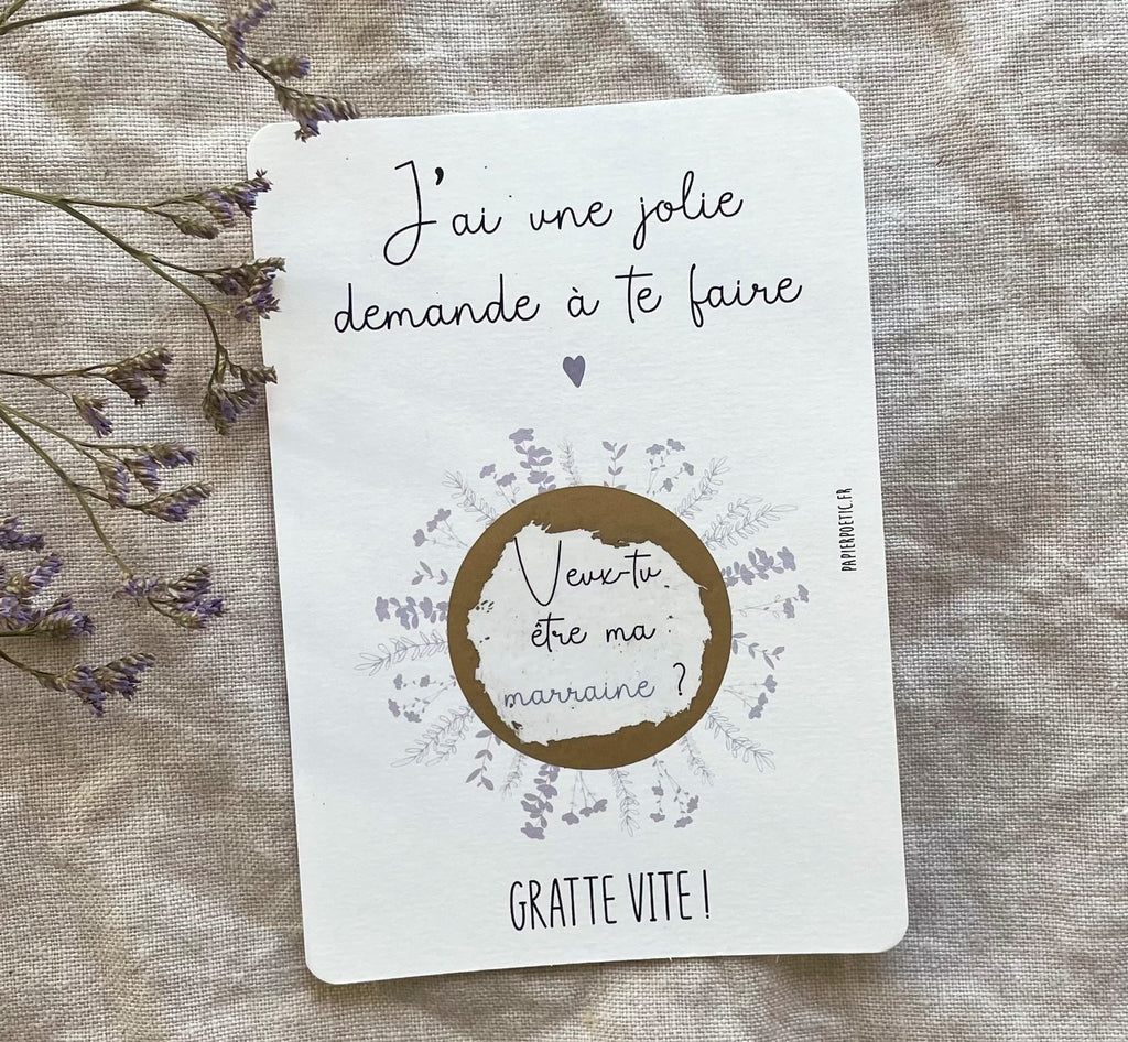 Carte à gratter-marraine