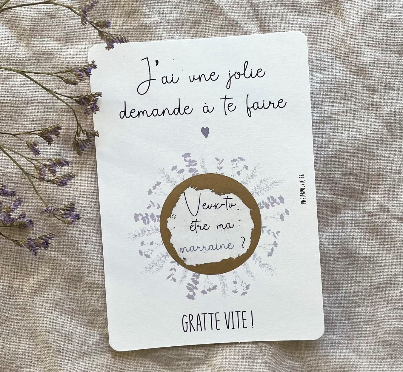 Carte à gratter-marraine