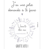 Carte à gratter-marraine