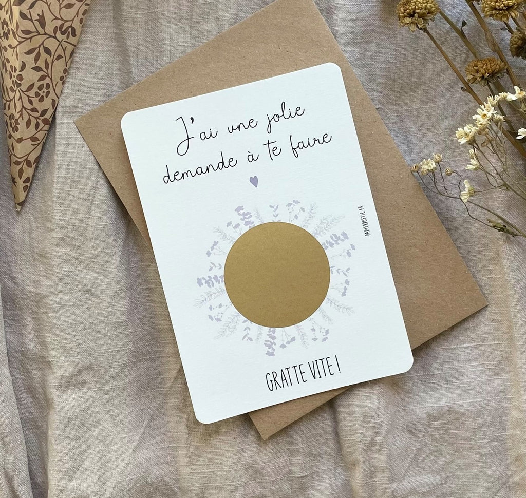 Carte à gratter-marraine