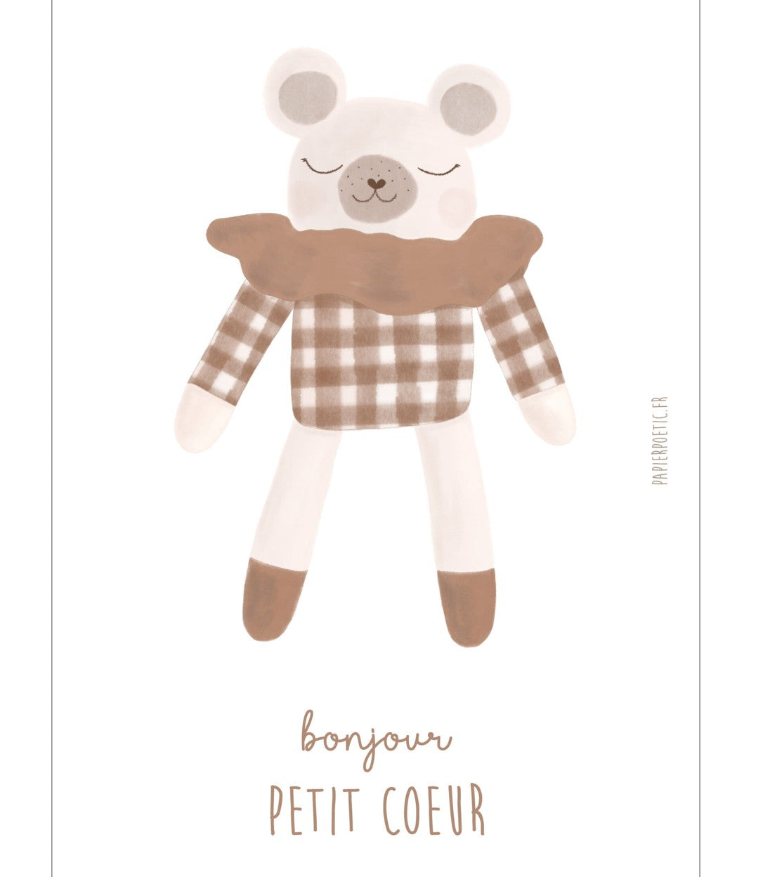Carte naissance-doudou ours