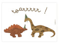 Carte anniversaire- les dinosaures en fête