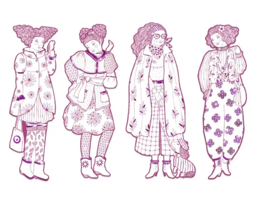 Coloriage Mode - Rosemary et ses amies