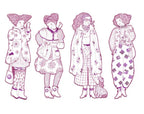 Coloriage Mode - Rosemary et ses amies
