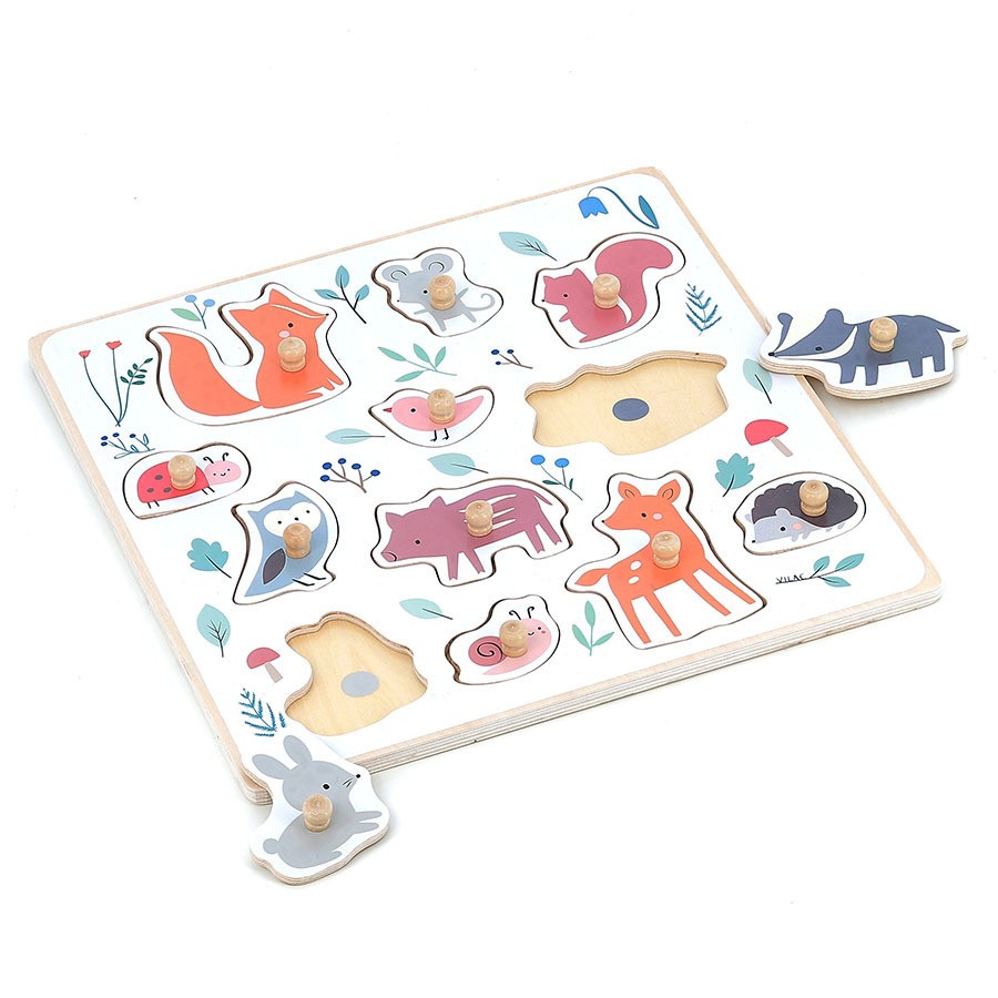 Puzzle encastrement - Les animaux de la forêt Cubeely