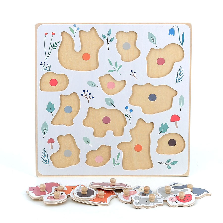 Puzzle encastrement - Les animaux de la forêt Cubeely