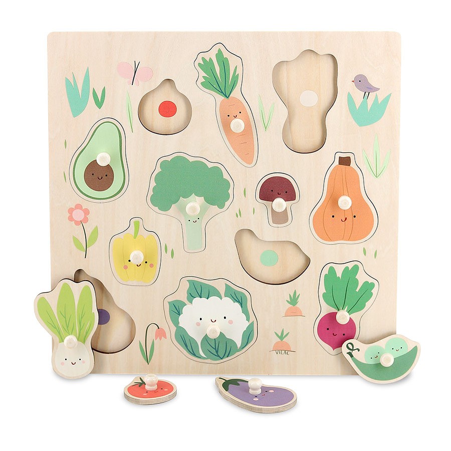 Puzzle encastrement - Les légumes du jardin Cubeely