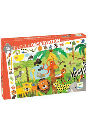 Puzzle observation - La  jungle 35 pièces