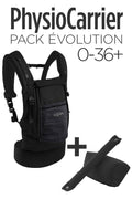 Porte-bébé PhysioCarrier  + kit d’extension - Noir Anthracite
