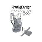 Porte-bébé PhysioCarrier + kit d’extension - Gris Éléphant