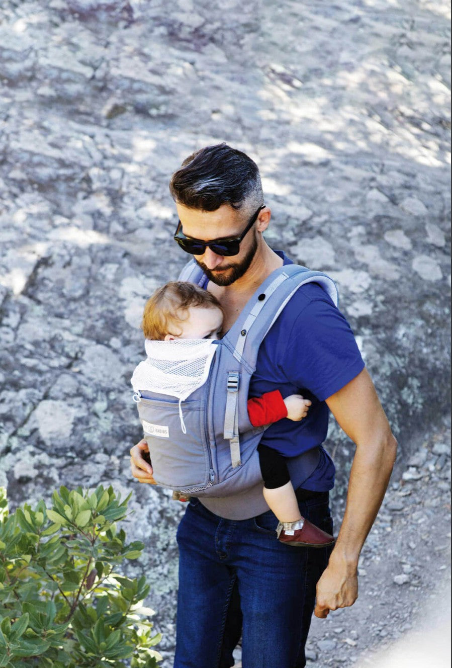 Porte-bébé PhysioCarrier + kit d’extension - Gris Éléphant