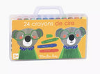 Boîte de 24 crayons de cire- Les popipop