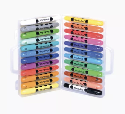 Boîte de 24 crayons de cire- Les popipop