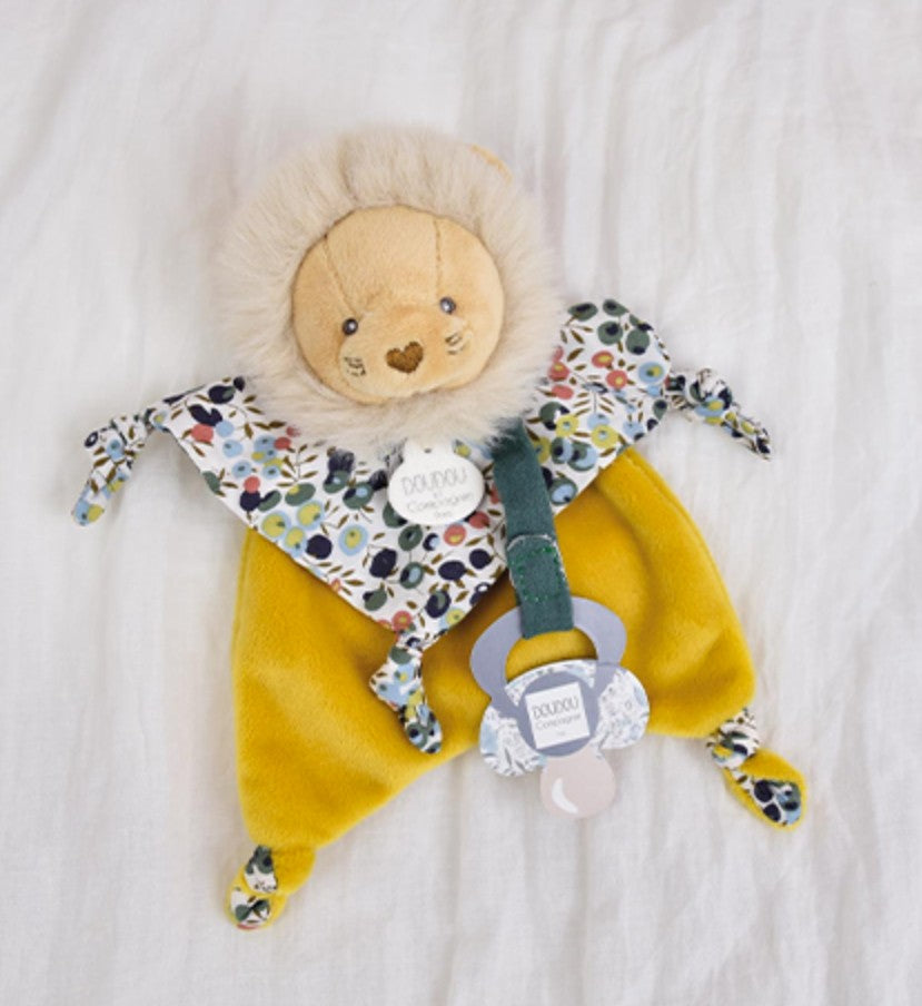 Boh’aime - Lion doudou attache sucette
