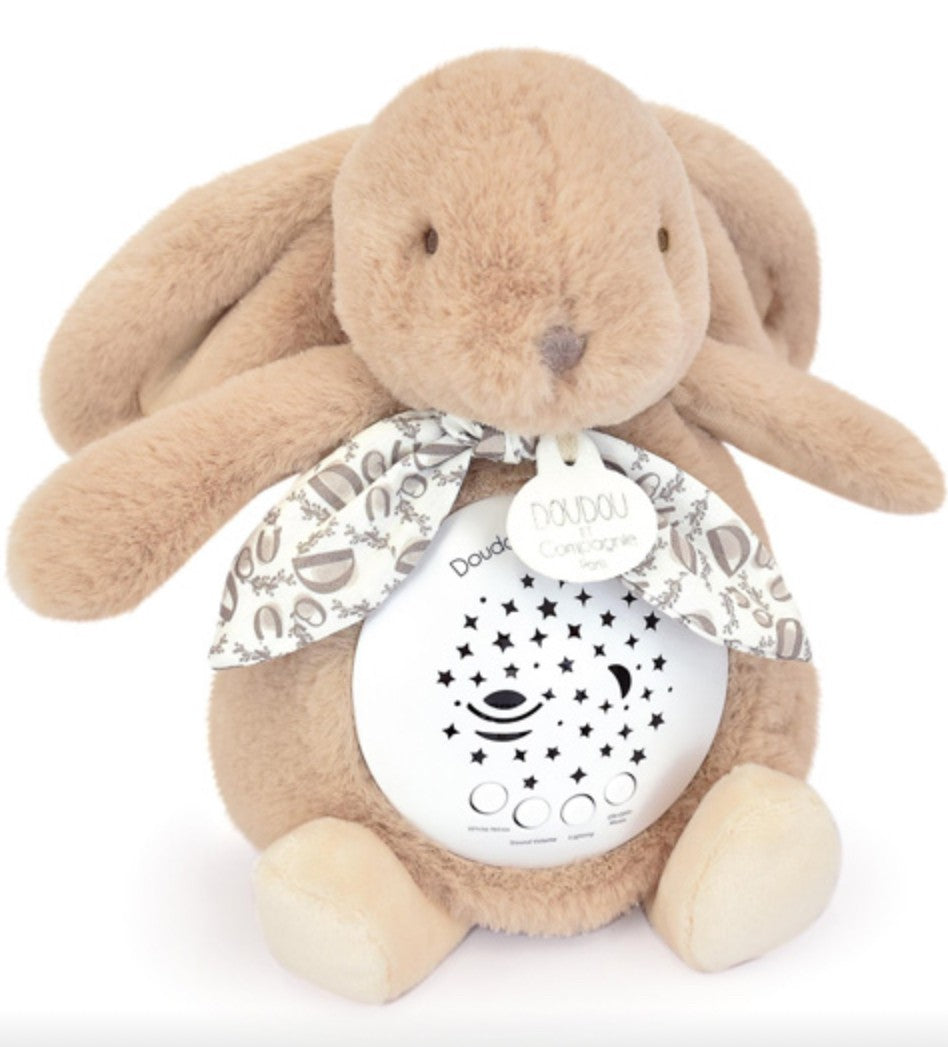 Veilleuse musicale projection - Lapin beige sable