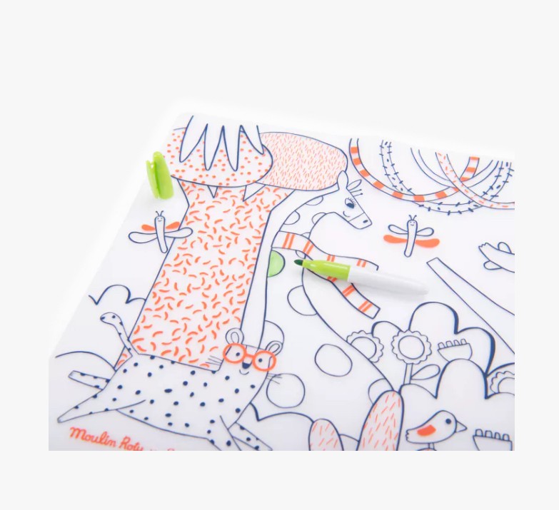 Mon set silicone à colorier + 5 feutres - Les Toupitis