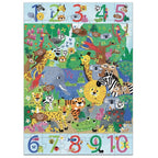 Puzzle géant - 1 à 10 Jungle