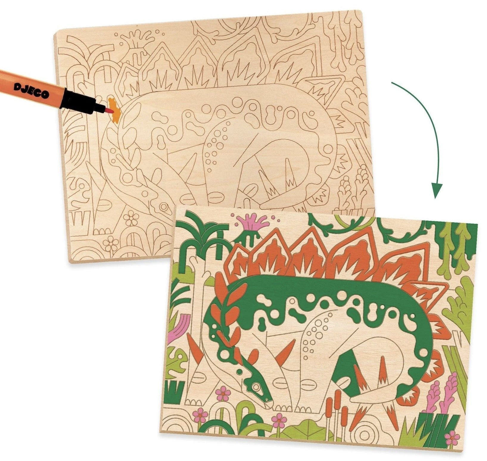 Coloriage bois - Dino World