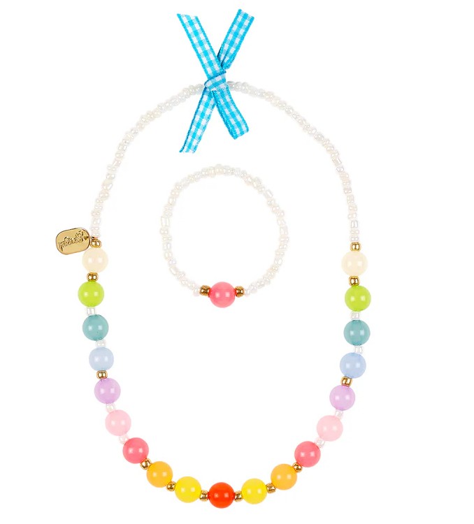 Set collier et bracelet - Elivia - Arc en ciel