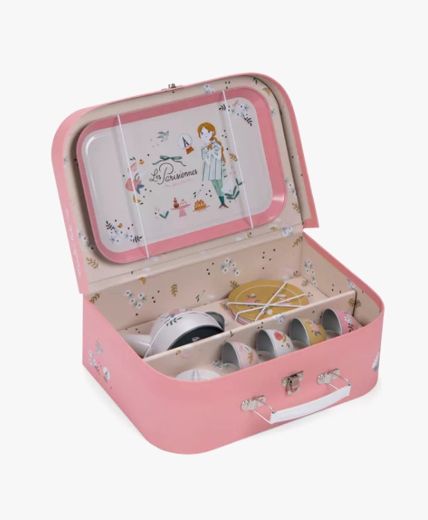Valise dînette thé métal - Les Parisiennes