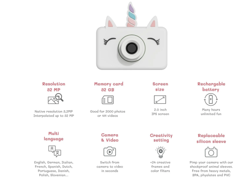 Appareil photo Zoo friends - Licorne