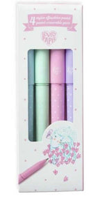 4 stylos effaçables pastel