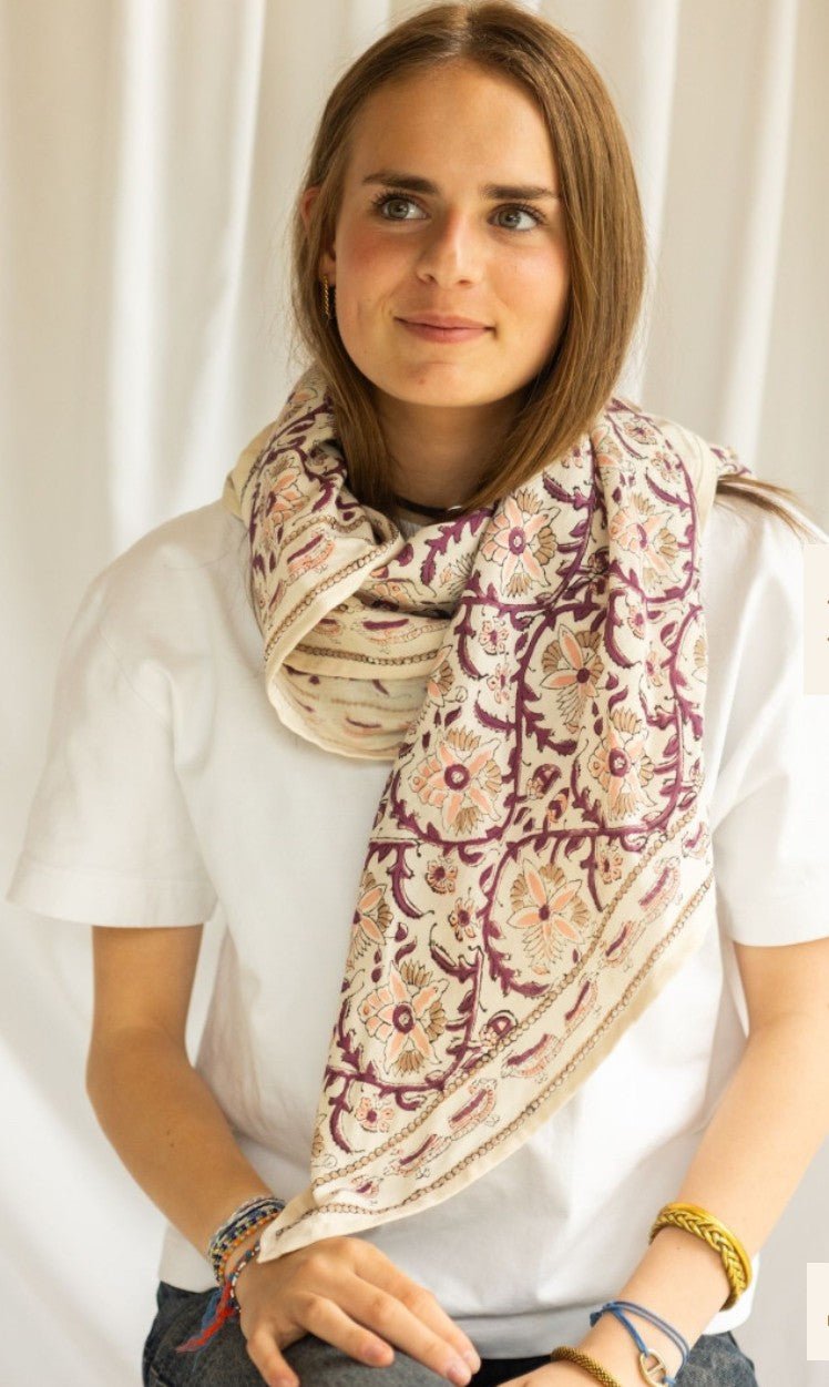 Foulard big - Latika Bird Milk