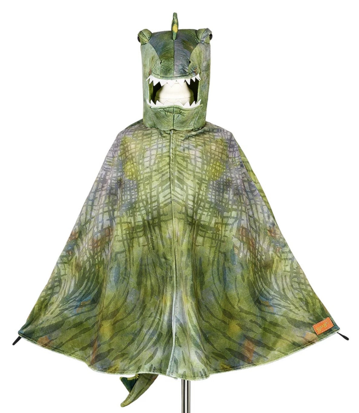 Déguisement - Cape T-Rex vert 4/7 ans