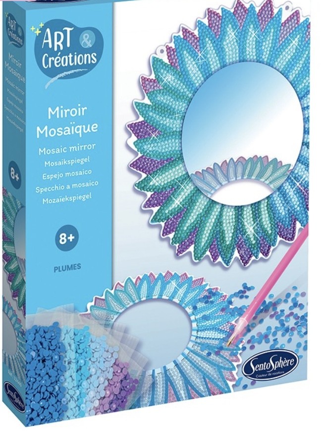 Miroir Mosaïque Plumes à Diamanter