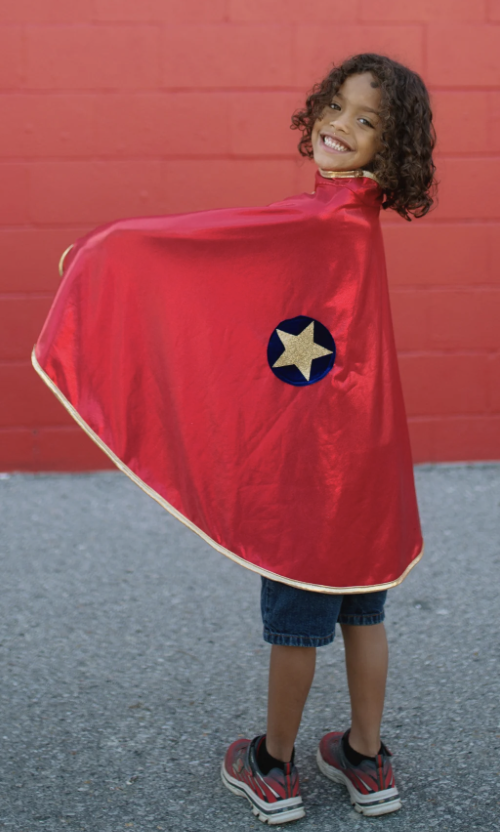 Déguisement - Cape Wonder Réversible - Or/Rouge - T5/6